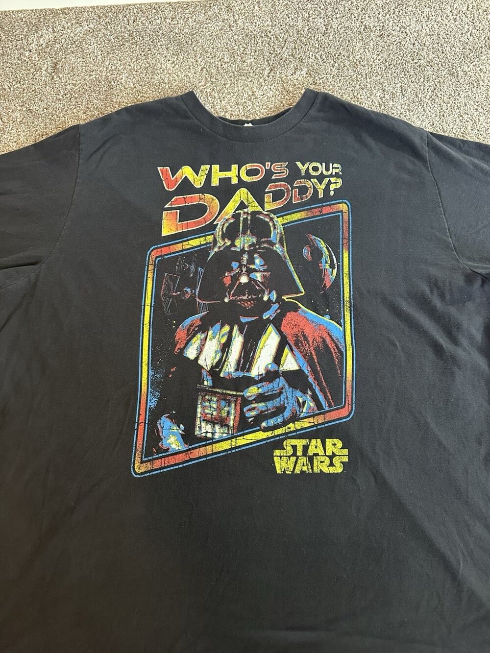 Star Wars Darth Vader Whos Your Daddy 3XLT 3XL Black Graphic Tee